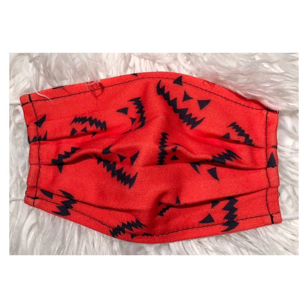 1 Unisex Orange Black Halloween Face Mask NIP - Picture 3 of 5